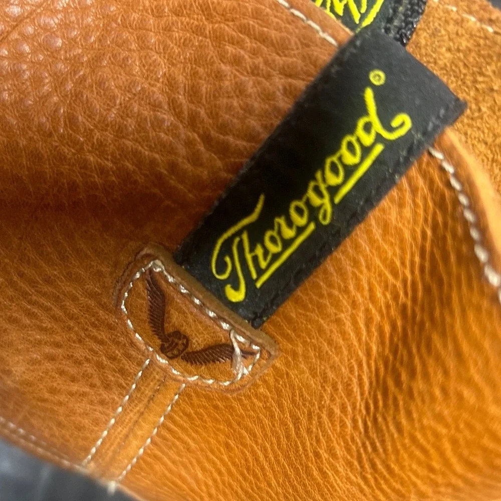 Thorogood Boots Kids 5M Tan Pull On Leather 414-4310 Wellington Work Western SEO